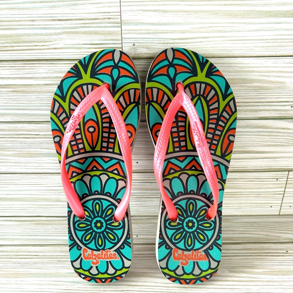 Calzaletas Mexico Womens Size 7 Flip Flops New Without Tags